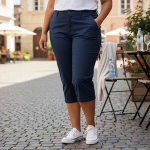 Style & Co Mid Rise Comfort‎ Capri Pants Industrial Blue, Size 14